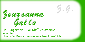 zsuzsanna gallo business card